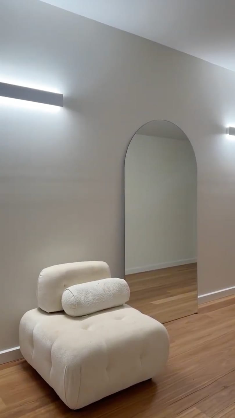Customer photo review of Cassia - Frameless Full Length Mirror