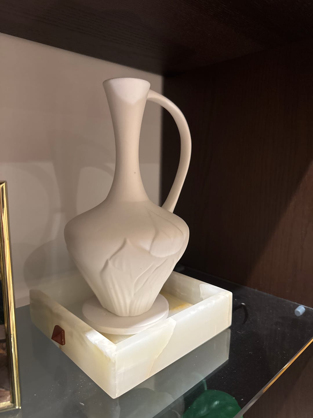Customer photo review of Forma Square Tray - White Onyx with Rivets