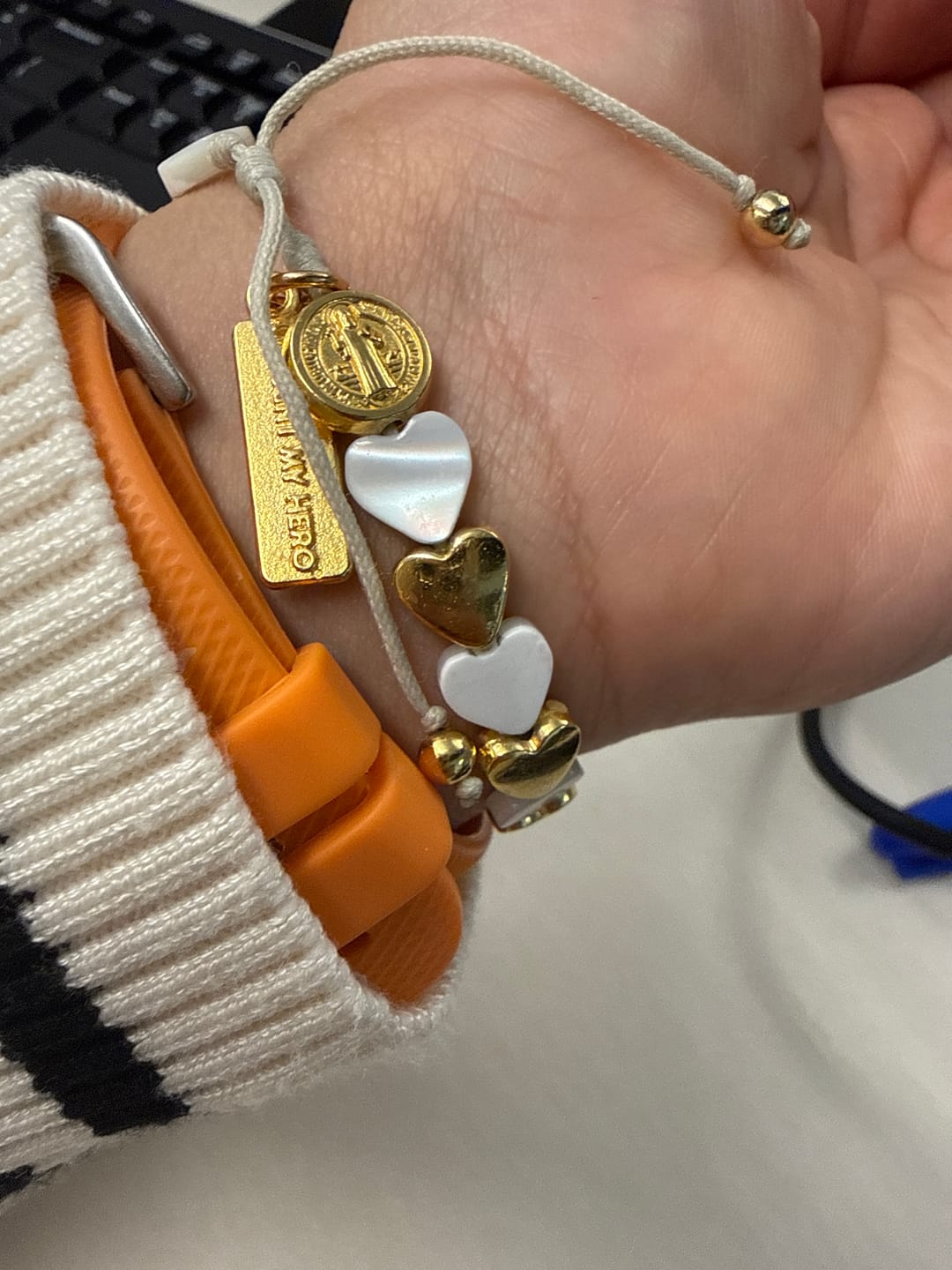 Customer photo review of Sisters of the Heart Bracelet