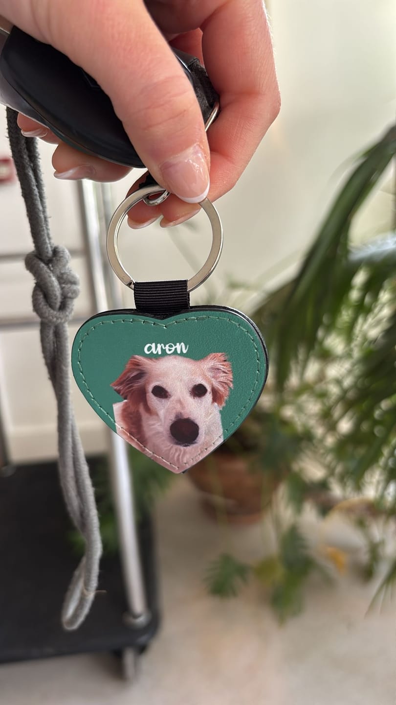 Customer photo review of Ritratto animale domestico - Portachiavi personalizzato