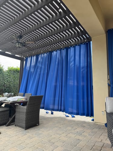 Customer photo review of FadeShield™ Canvas Waterproof Lightweight Custom Outdoor Curtain