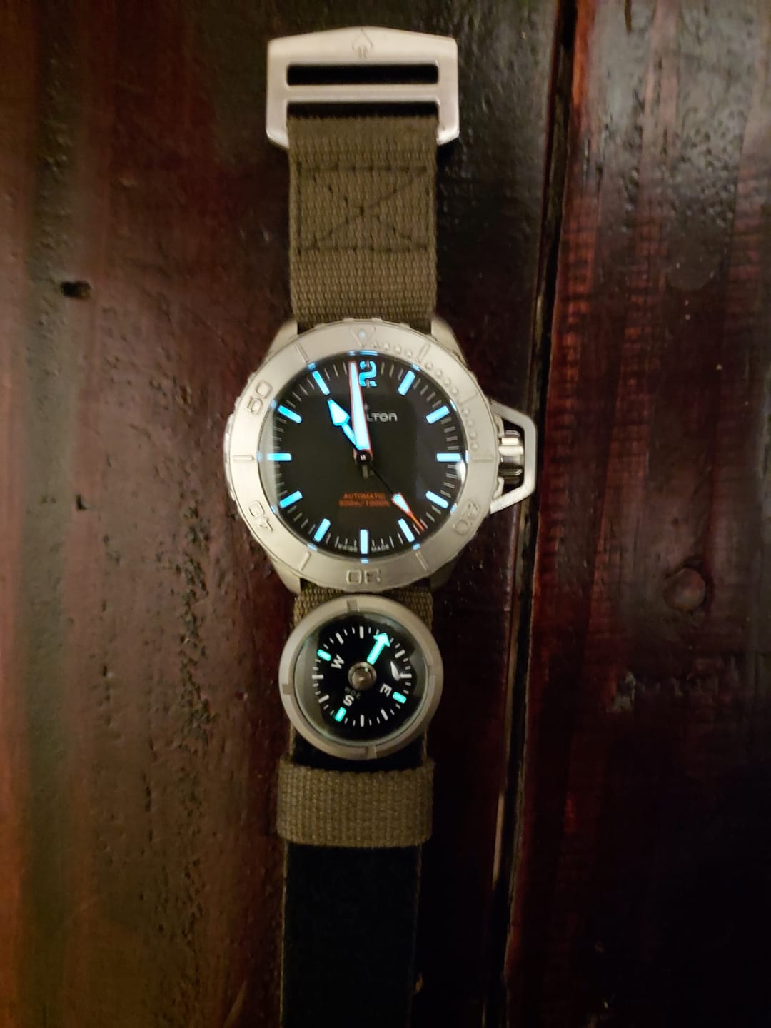 Customer photo review of W.O.E. Submersible Wrist Compass 2.0
