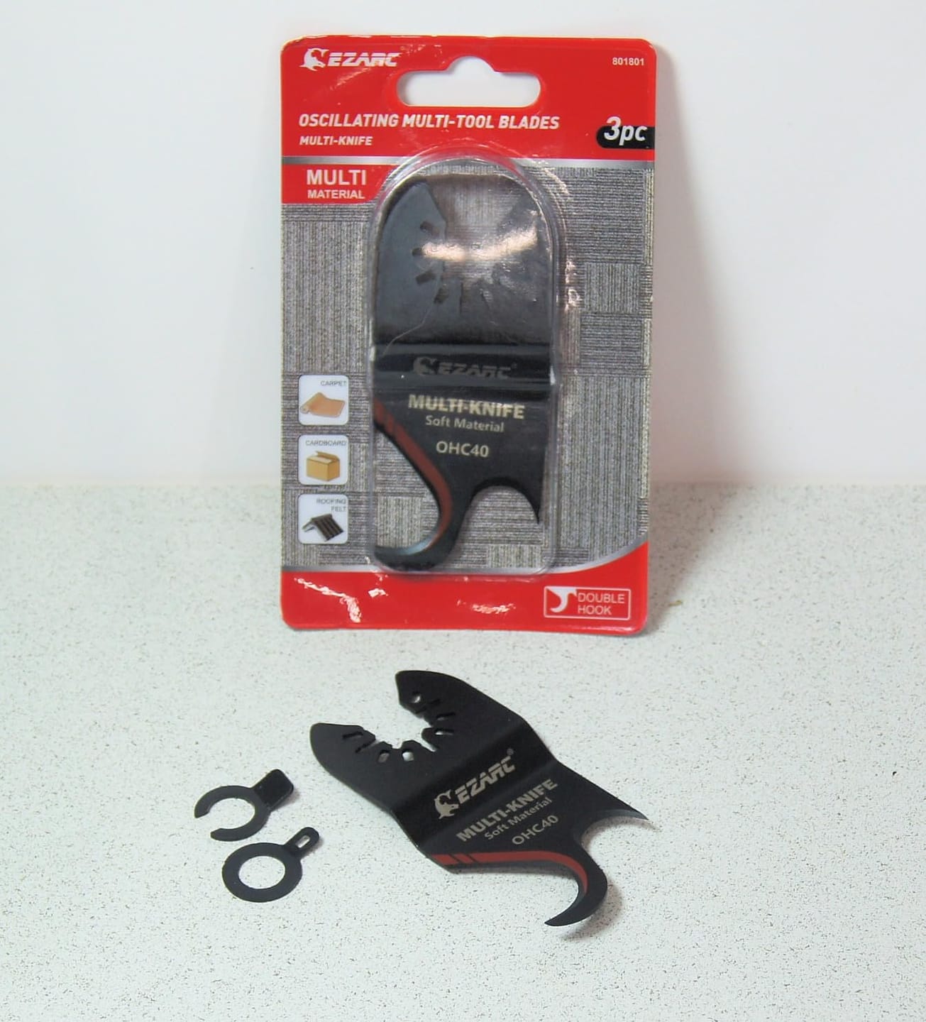 Customer photo review of Oscillating Multi tool Hook Knife Blade for Cutting Soft Materials Roofing Shingles, PVC Carpet and Cardboard