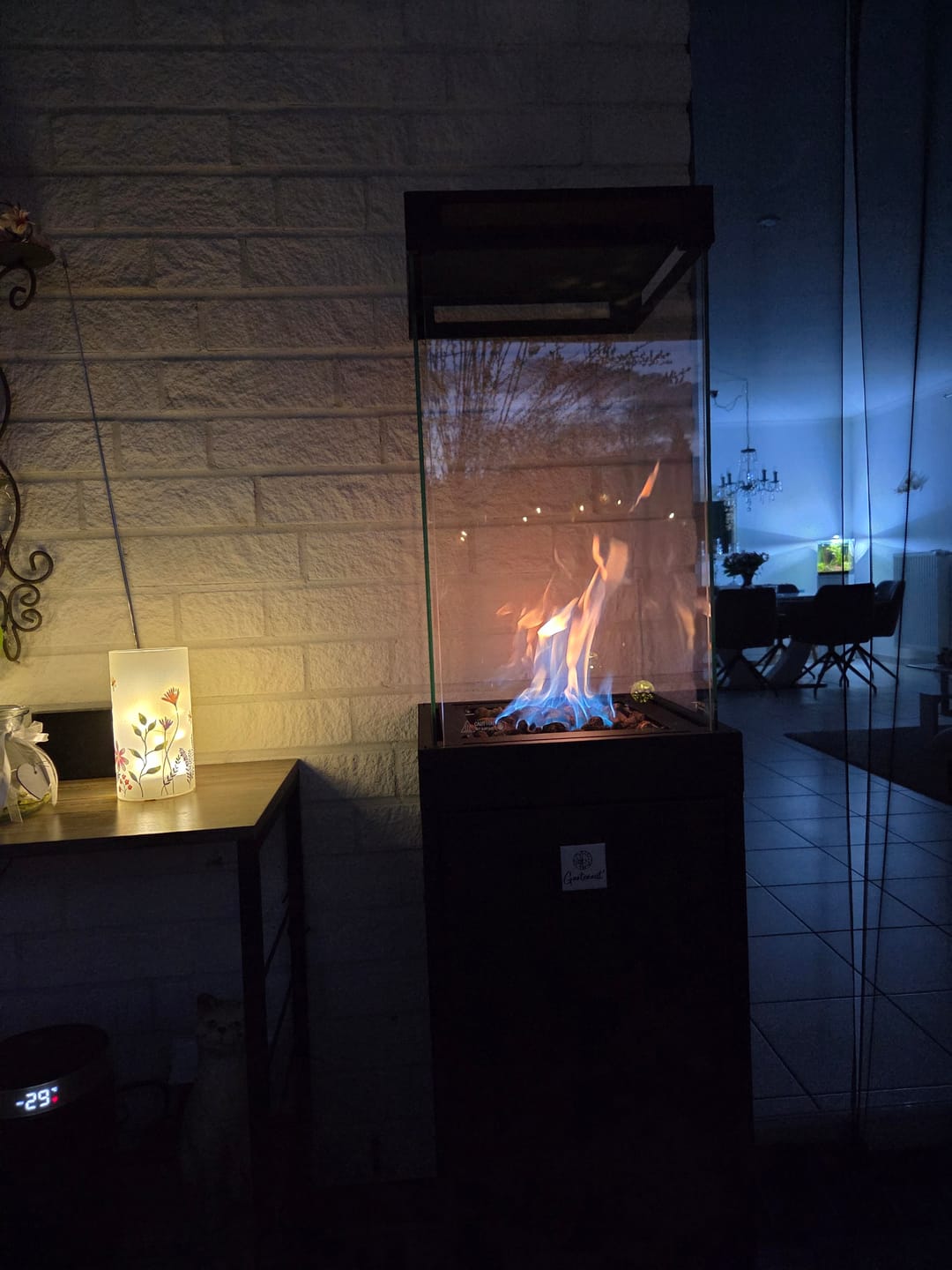 Customer photo review of Gartenzeit® Gas-Terrassenheizer mit Glaszylinder inkl. Abdeckung