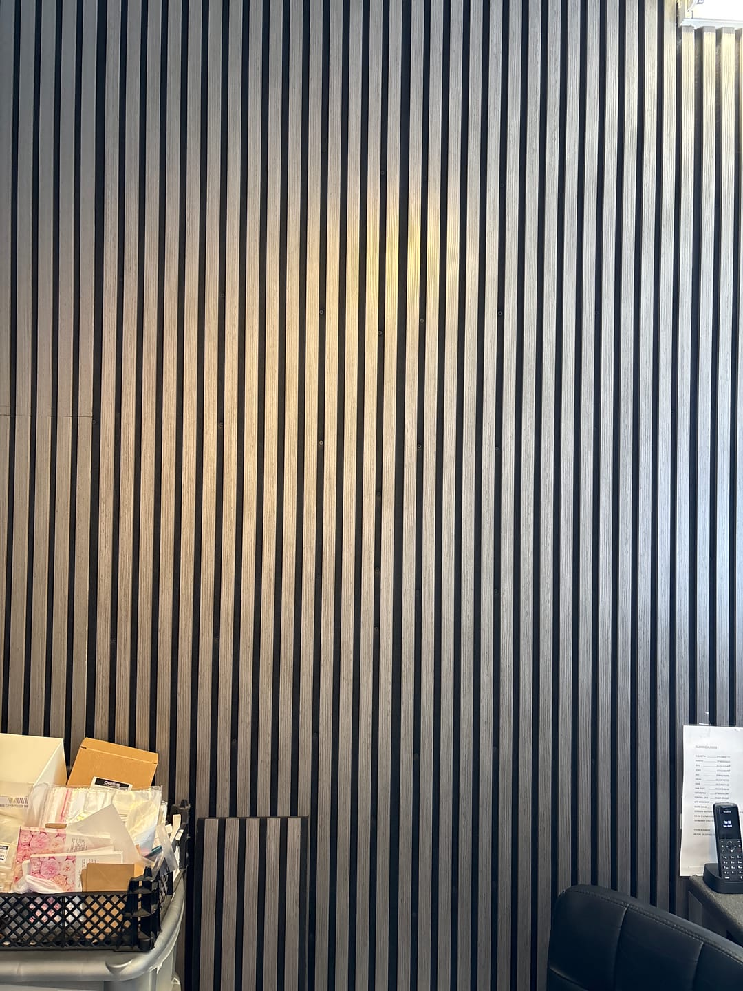 Customer photo review of Premium Acoustic Wall Panels - Dark Grey