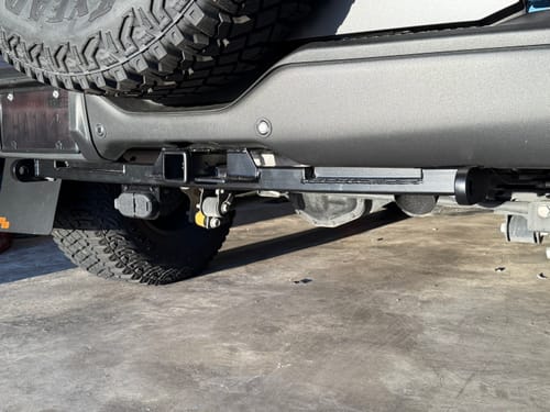 Customer photo review of Ford Bronco 2021+ Rear Tow Hitch w/ Shackle Tabs (Rated Class III)