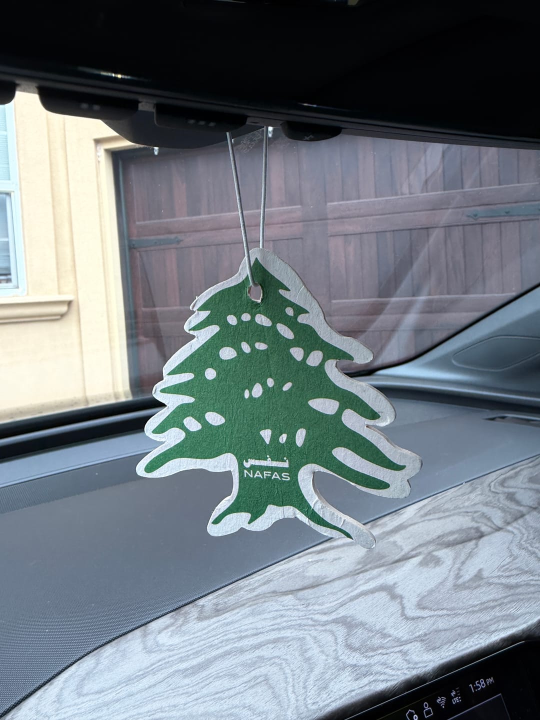 Customer photo review of Lebanese Cedar Air Freshener + Sticker Pack