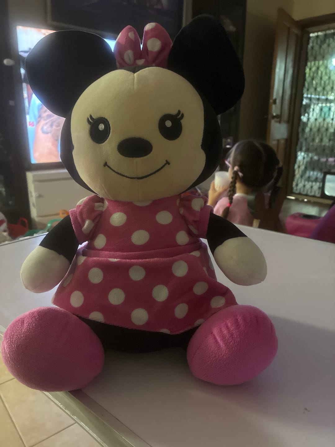 Customer photo review of Minnie Weighted Sensory Plush