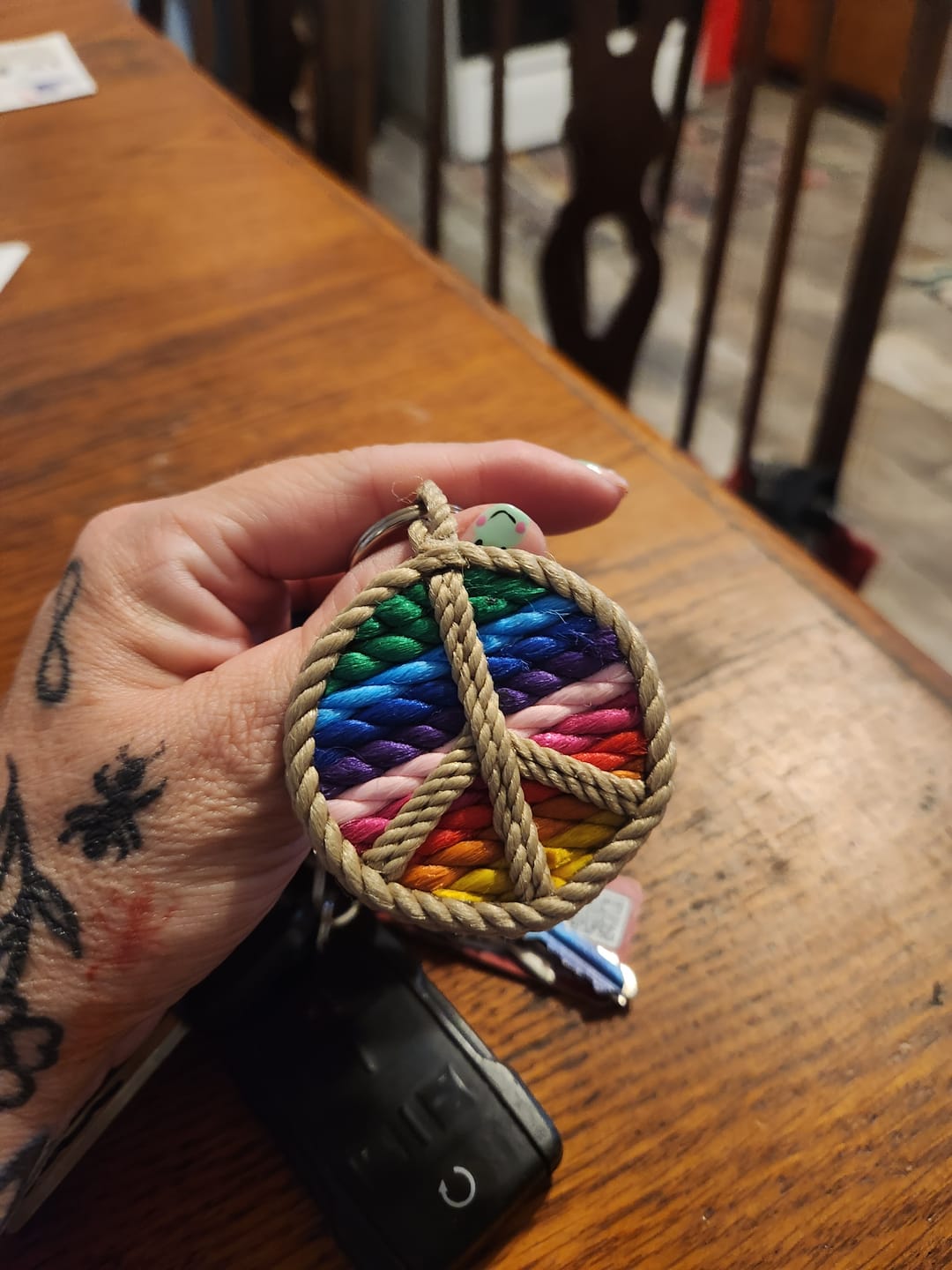 Customer photo review of Key Rings Peace