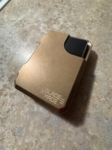 Customer photo review of Glade Made Wallet – Brass – Made in USA (GM-BRASS)