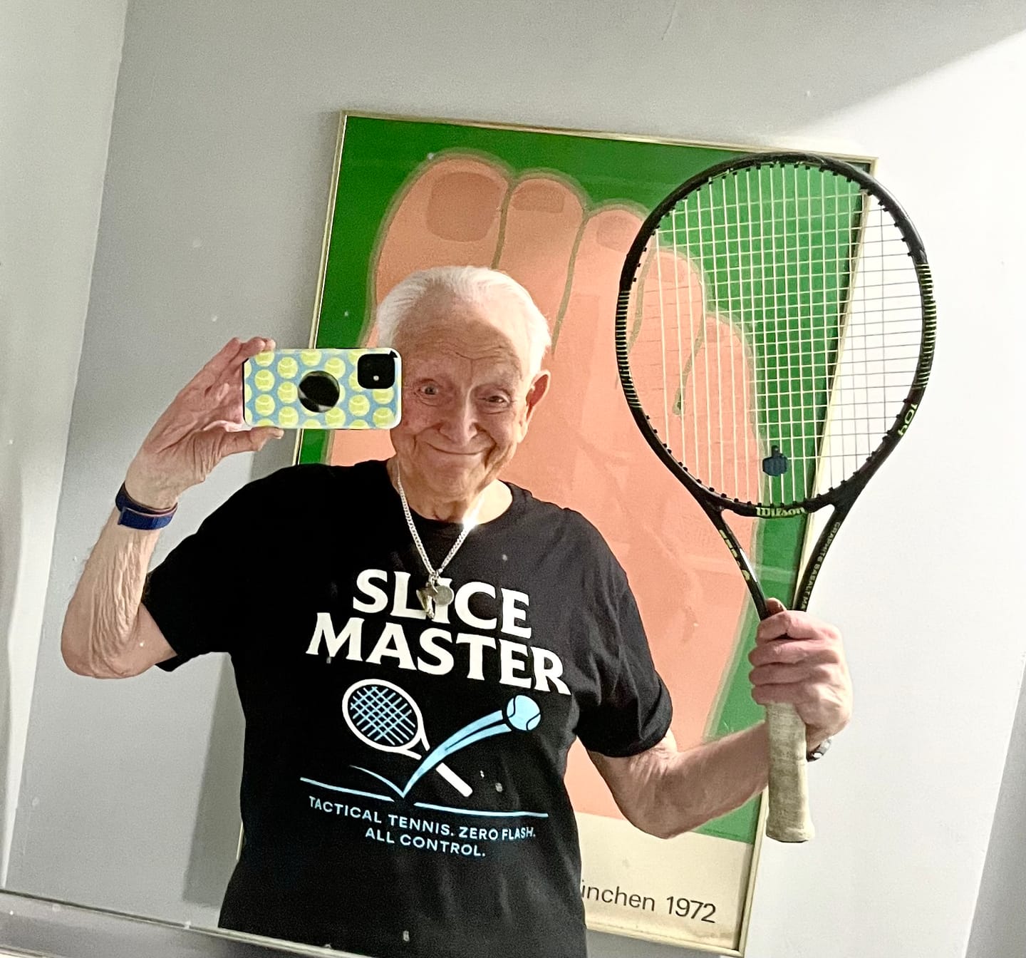 Customer photo review of Slice Master T-Shirt