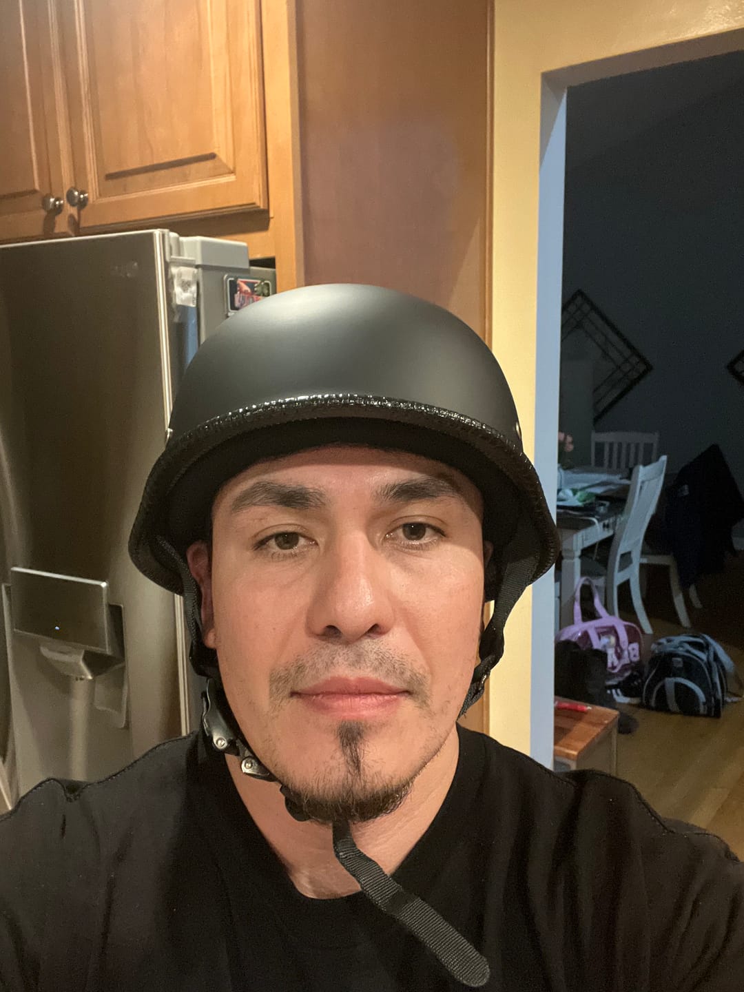 Customer photo review of Lightest German Style Mayan DOT Half Helmet - Matte Black