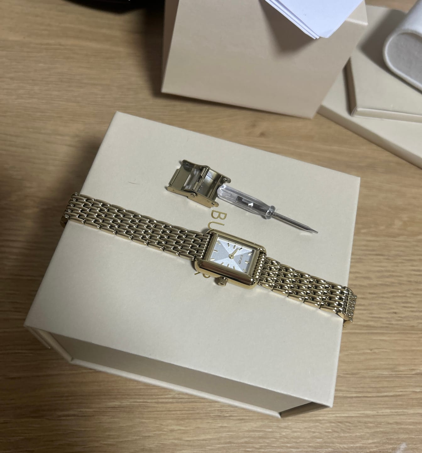 Customer photo review of Olivia Petite Gold White
