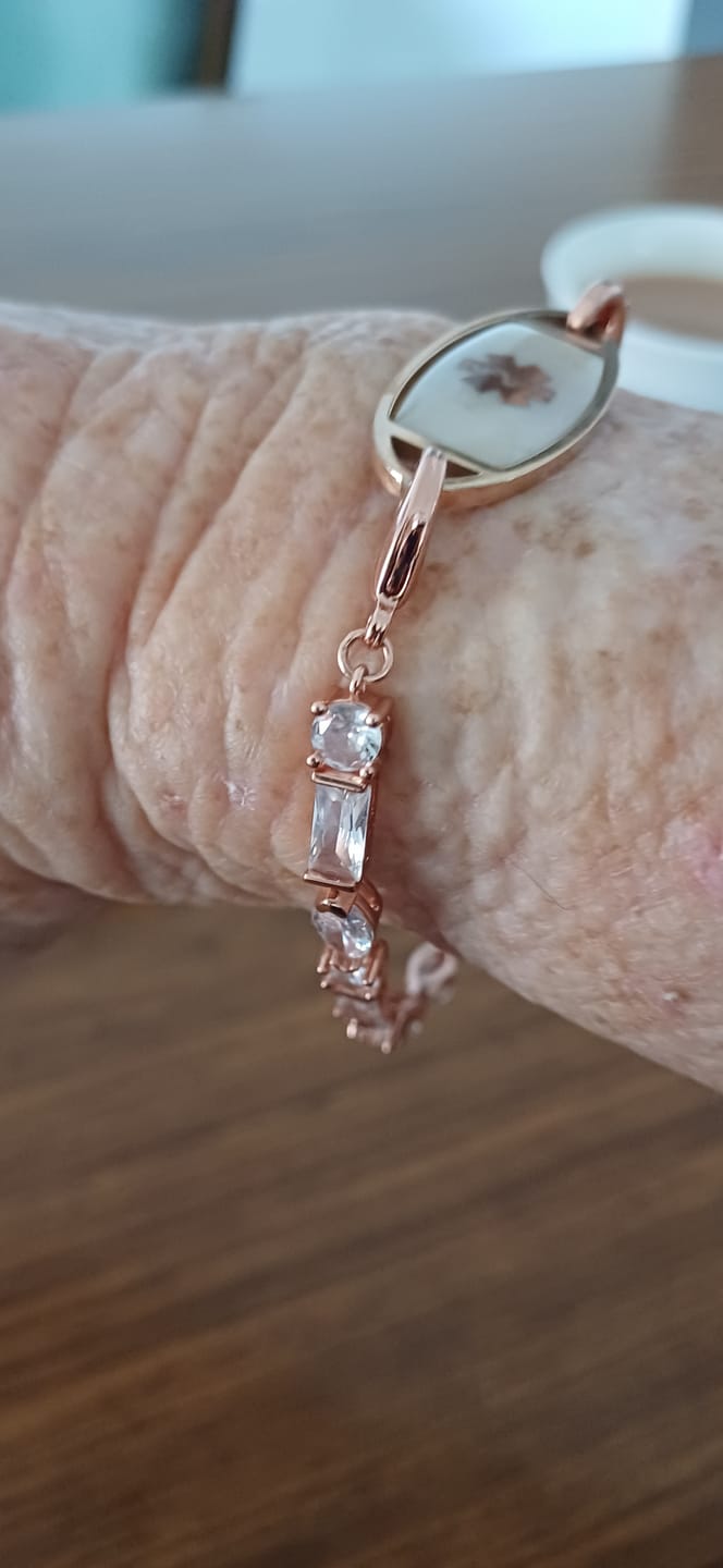 Customer photo review of Lumine Grace Women’s Medical ID Bracelet