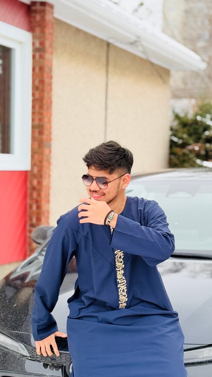 Customer photo review of Emirati Thobe Embroidered - Navy Blue