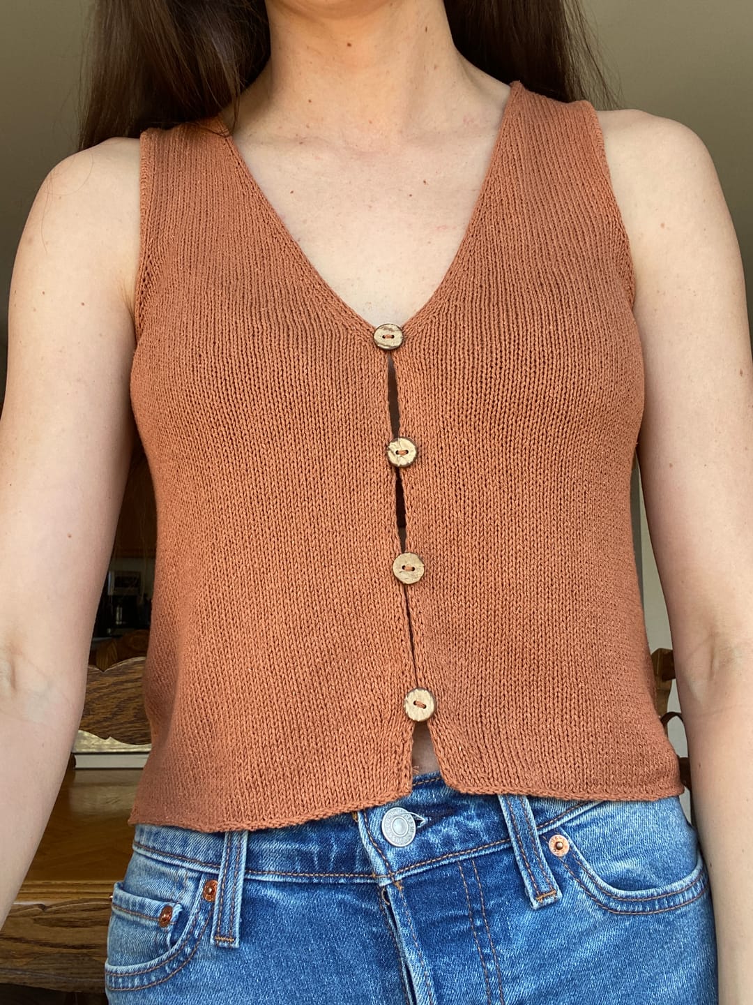 Customer photo review of 2 Holes Coconut Shell Buttons - 10mm, 15mm, 20mm, 25mm