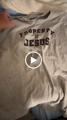 Customer video review of Property Of Jesus T-Shirt