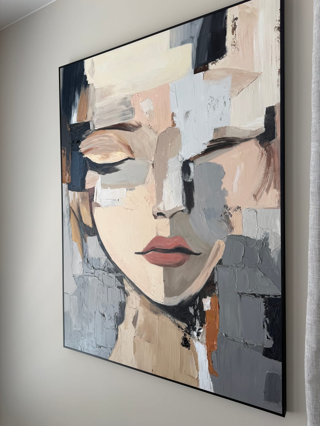 Customer photo review of Abstract Portrait Canvas Art #AE021