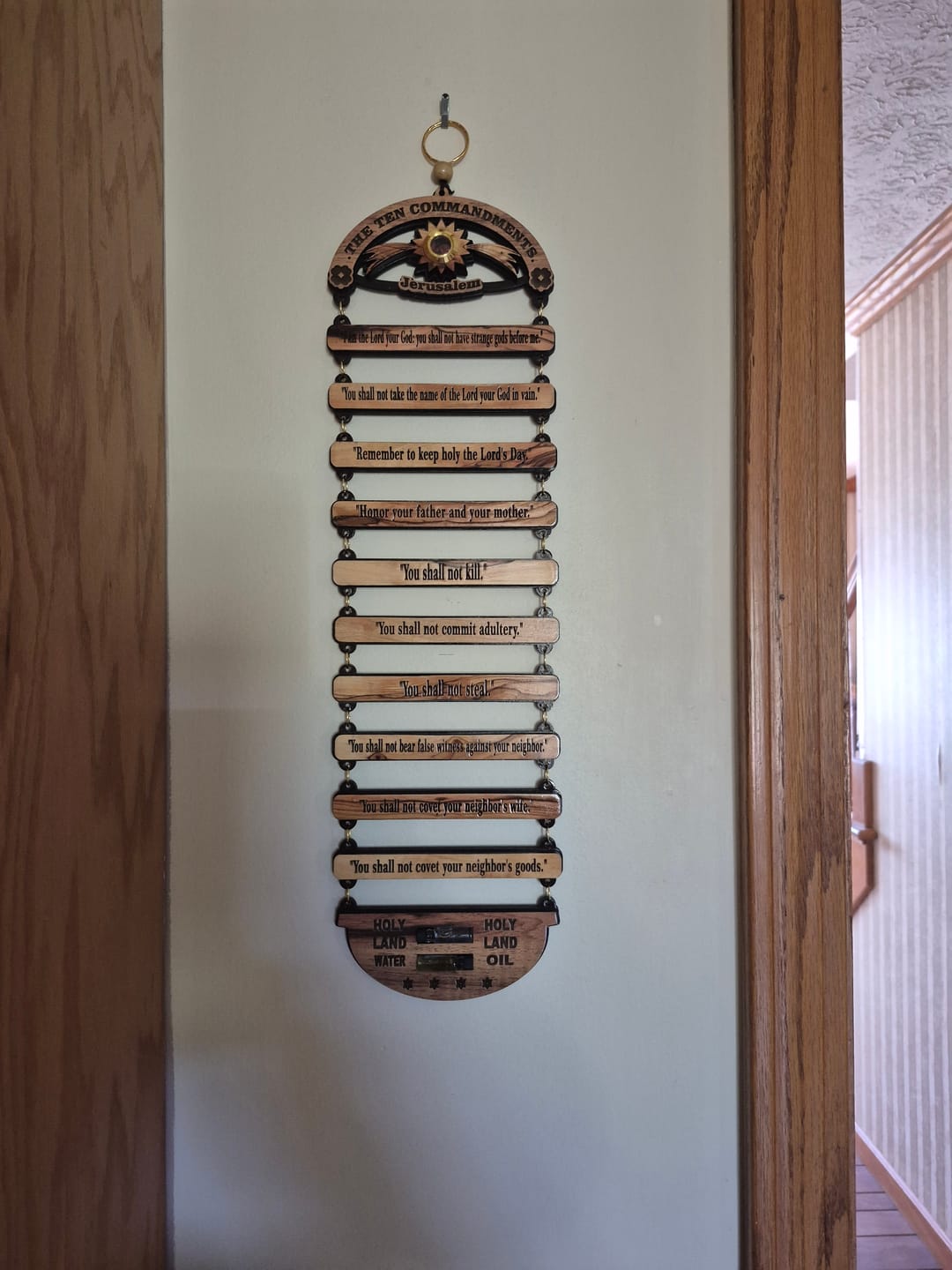 Customer photo review of Ten Commandments from the Holy Land Wall Hanging