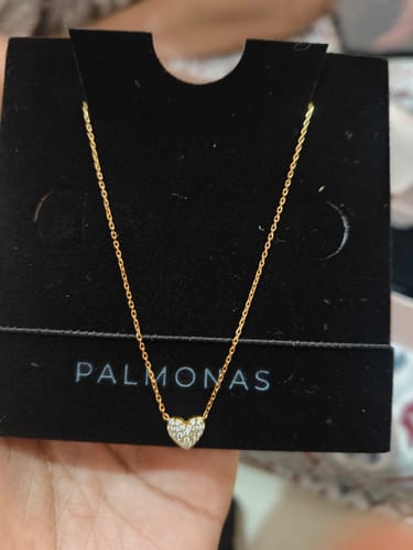 Customer photo review of Lumi Heart Necklace