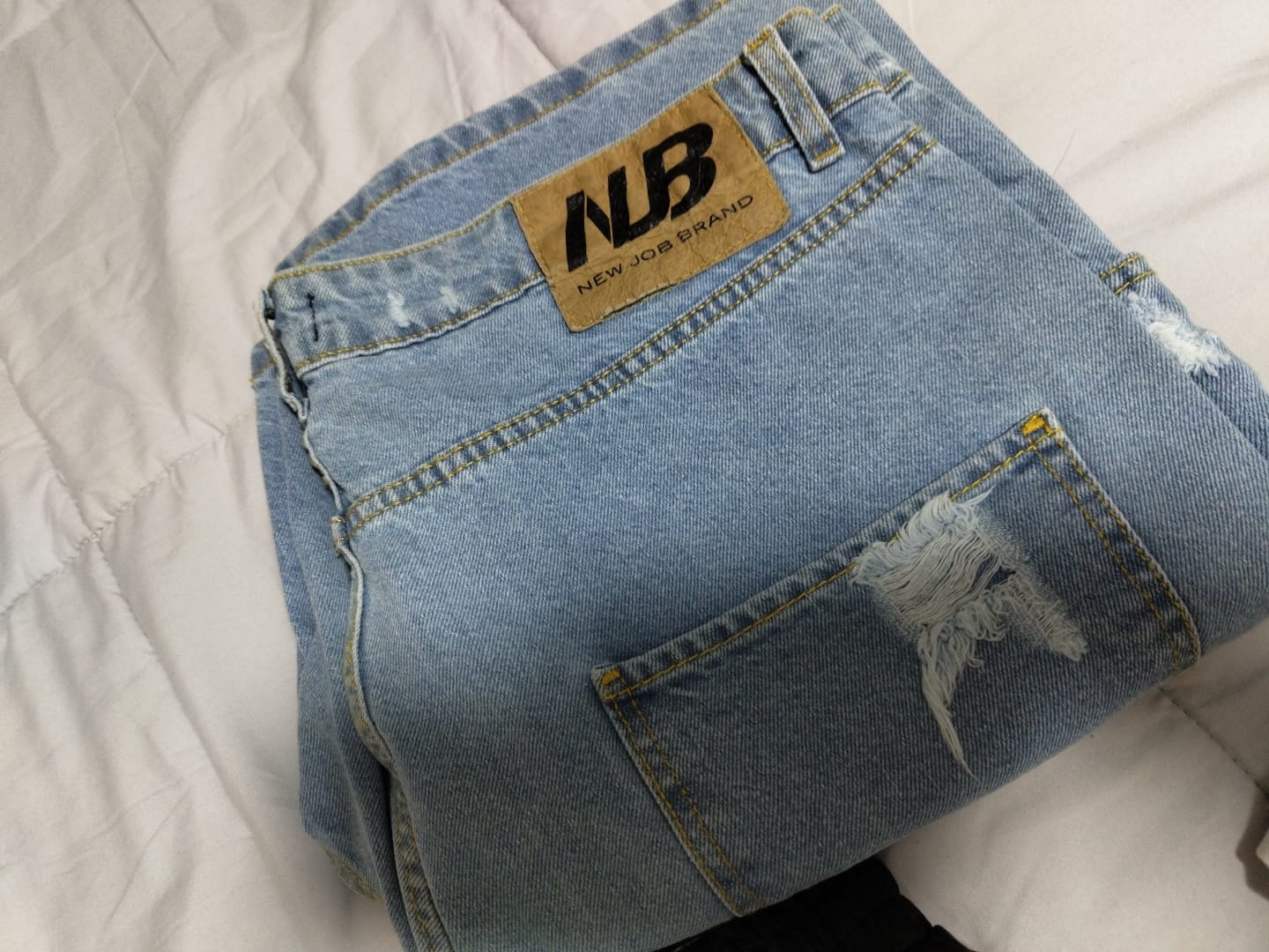 Customer photo review of Bermuda jeans NJB NEW JOB BRAND strappi denim chiaro