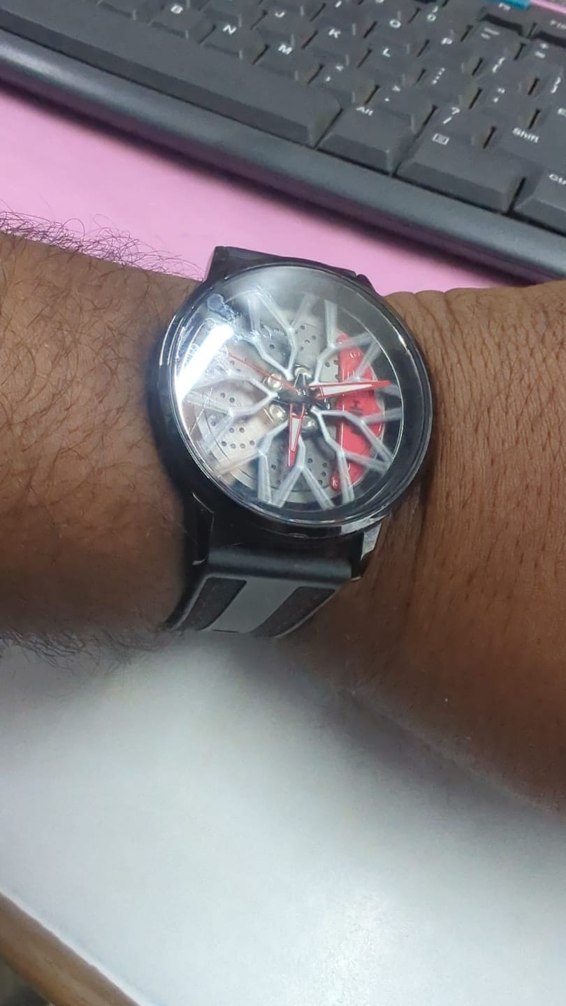 Customer photo review of HMN™ INDIA Speed Star GT Wheels Rolling Creative Watch - Limited Edition