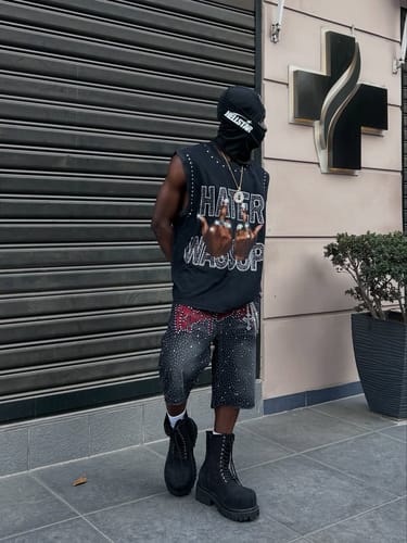 Customer photo review of Street Bling Double Finger HATER Vest-244