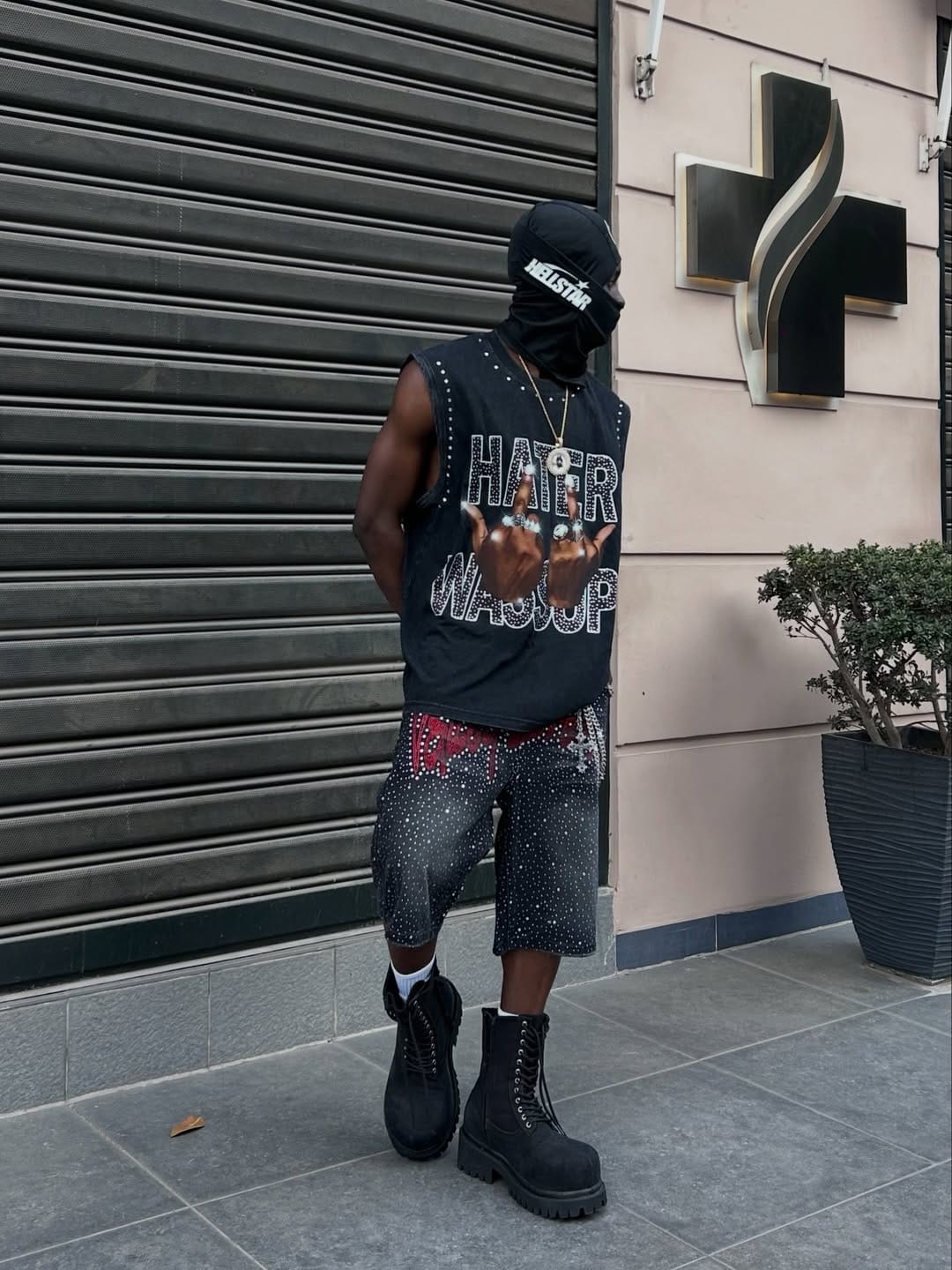 Customer photo review of Street Bling Double Finger HATER Vest-244