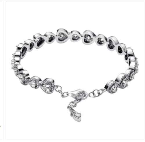 Customer photo review of PULSERA BRAZALETE PANDORA TENIS HALO CORAZONES PLATA .925 + KIT DE REGALO