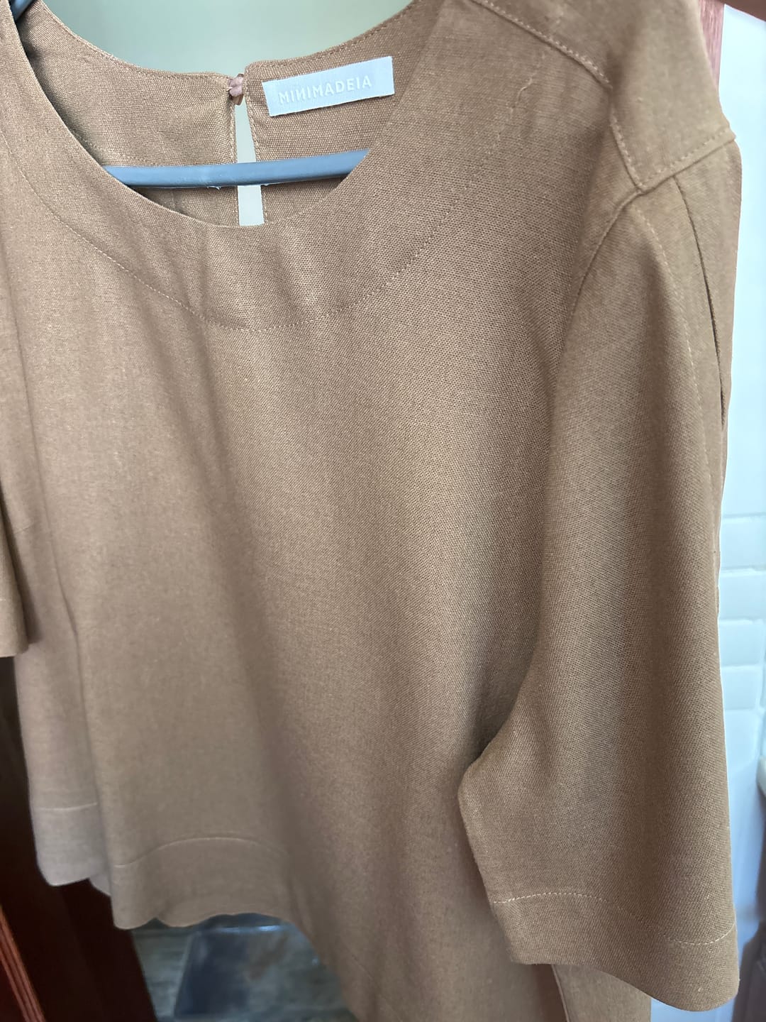Customer photo review of Blusa Tulipa Marrom Claro