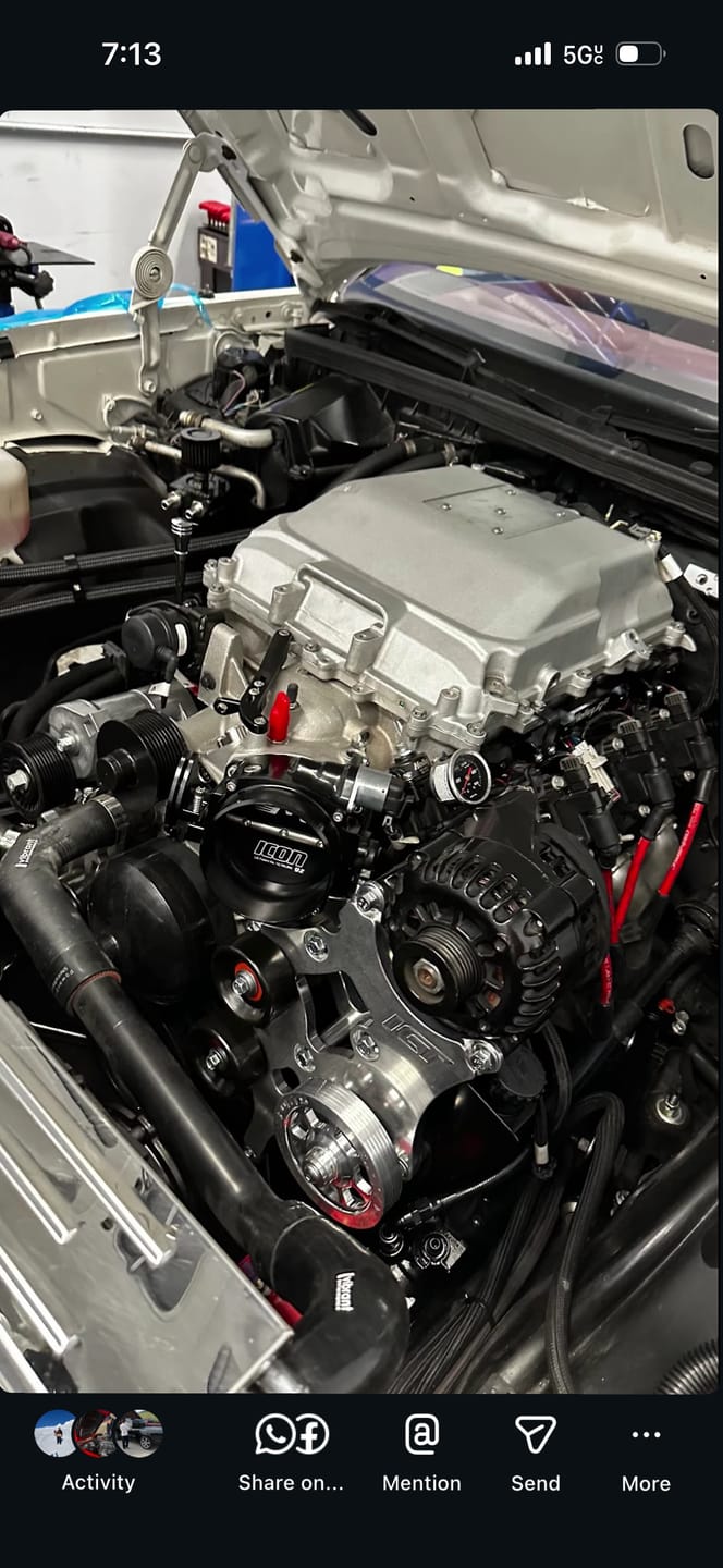 Customer photo review of ICON 92/95mm Cable Drive Throttle Body (Black) w/ Interchangeable Connection