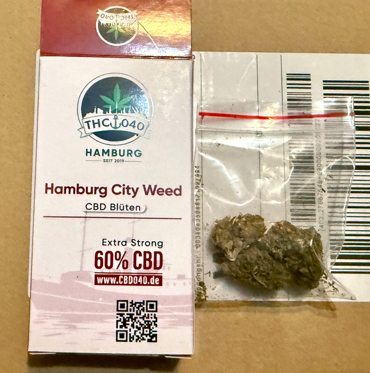 Customer photo review of Hamburg City Weed – 60% Extra Strong - Hochwertige CBD Blüten mit der Energie der Stadt