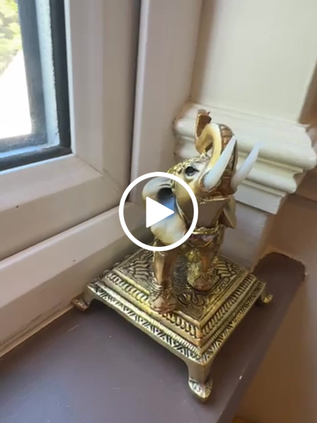 Customer video review of Buddha Stones Lucky Feng Shui Green Elephant Statue Sculpture Wealth Figurine Gift Home Decoration