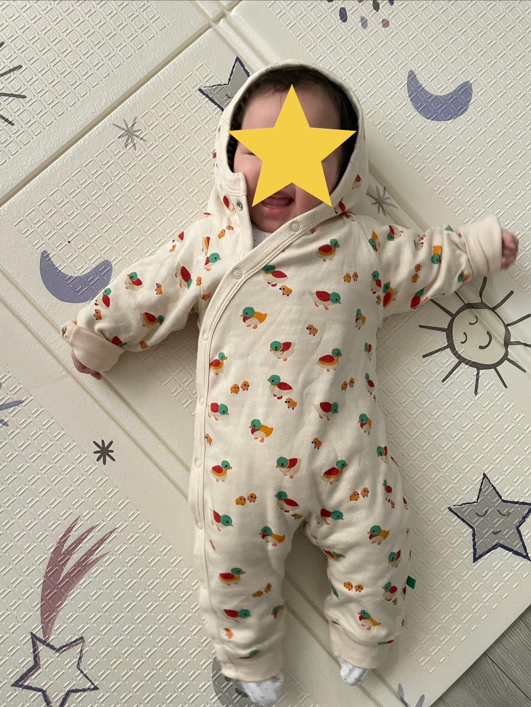 Customer photo review of Weather For Ducks Reversible Hooded Snug As A Bug Suit