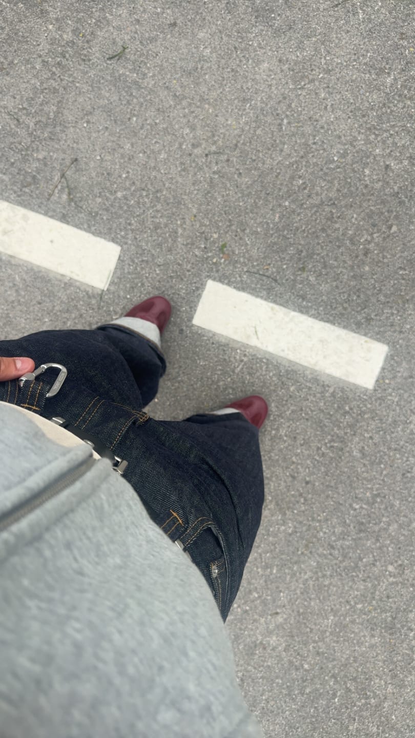 Customer photo review of Raw Denim Jeans Blue