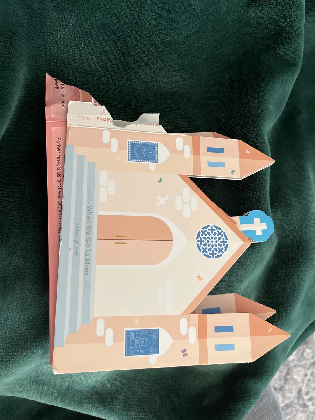 Customer photo review of When We Go to Mass - shaped board book