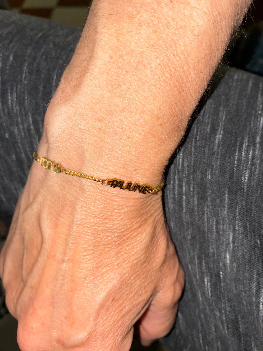 Customer photo review of Bracelet personnalisé avec nom