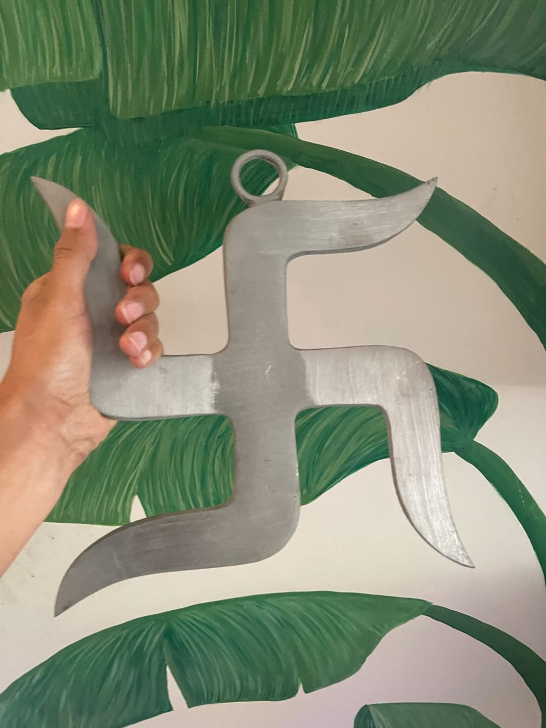 Customer photo review of Zinc Swastik – Vastu Remedy for Rust-Resistant Protection | Home/Office Energy Balance | 6 & 9 Inch