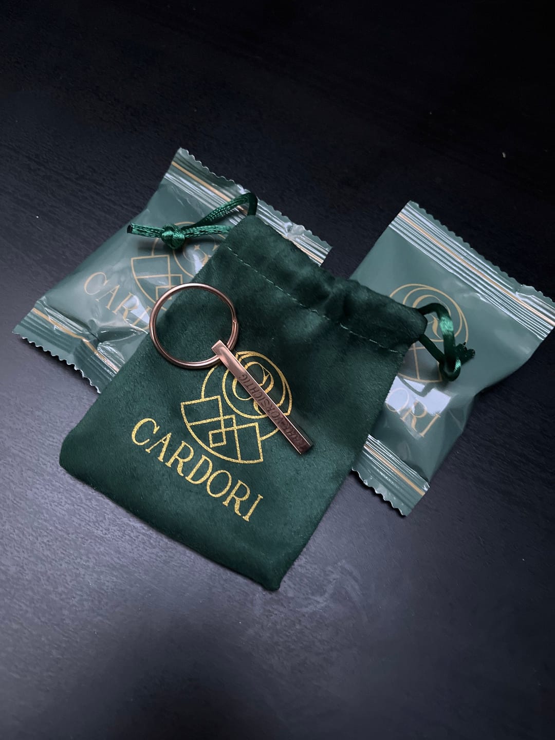 Customer photo review of Säulen Schlüsselanhänger mit Gravur