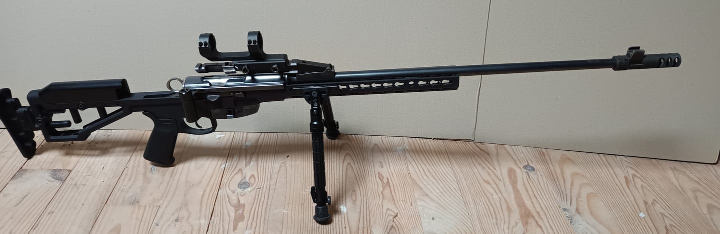 Customer photo review of Swiss K31 NDT (No Drill-Tap) Scope Mount Picatinny Rail with adjustable shell deflector
