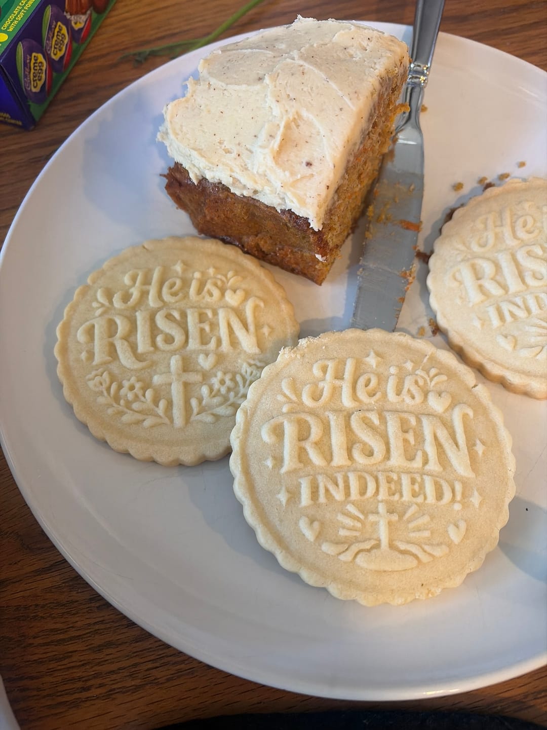 Customer photo review of Embossed Easter Cookie Stamp - He is Risen SET OF 2