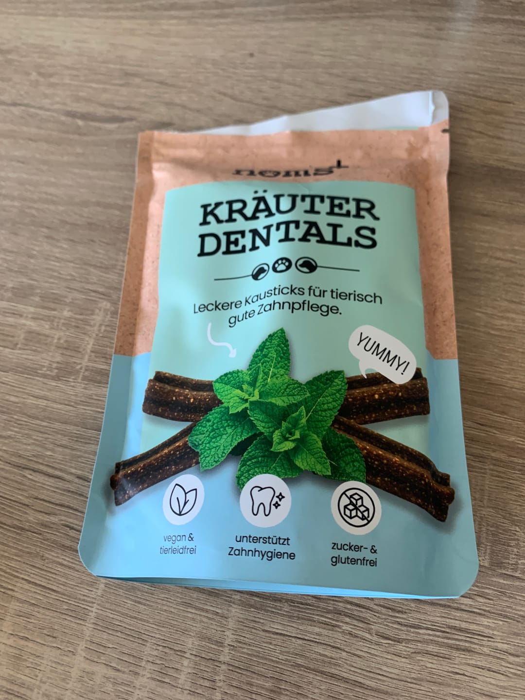 Customer photo review of Kräuter Dentals für Hunde zur Zahn- und Darmpflege (150g)