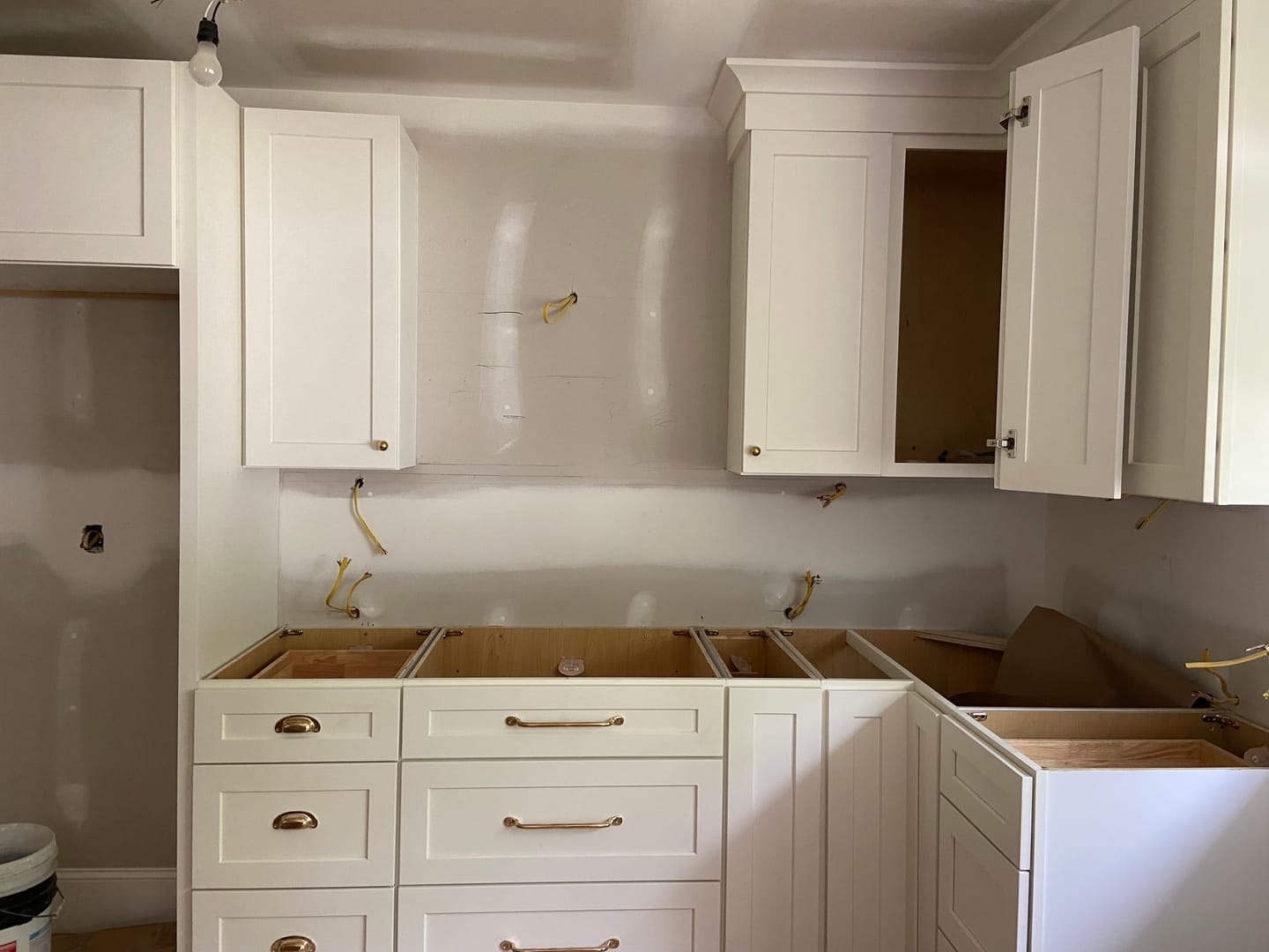 Customer photo review of Victorian Bin Pulls - Unlacquered Polished Brass
