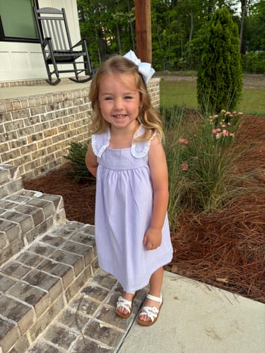 Customer photo review of Purple Stripe Lulu Dress
