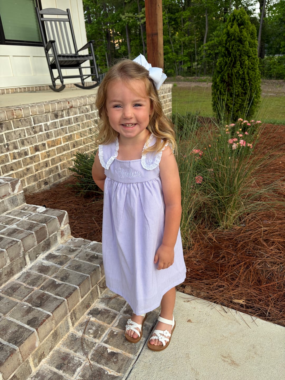 Customer photo review of Purple Stripe Lulu Dress