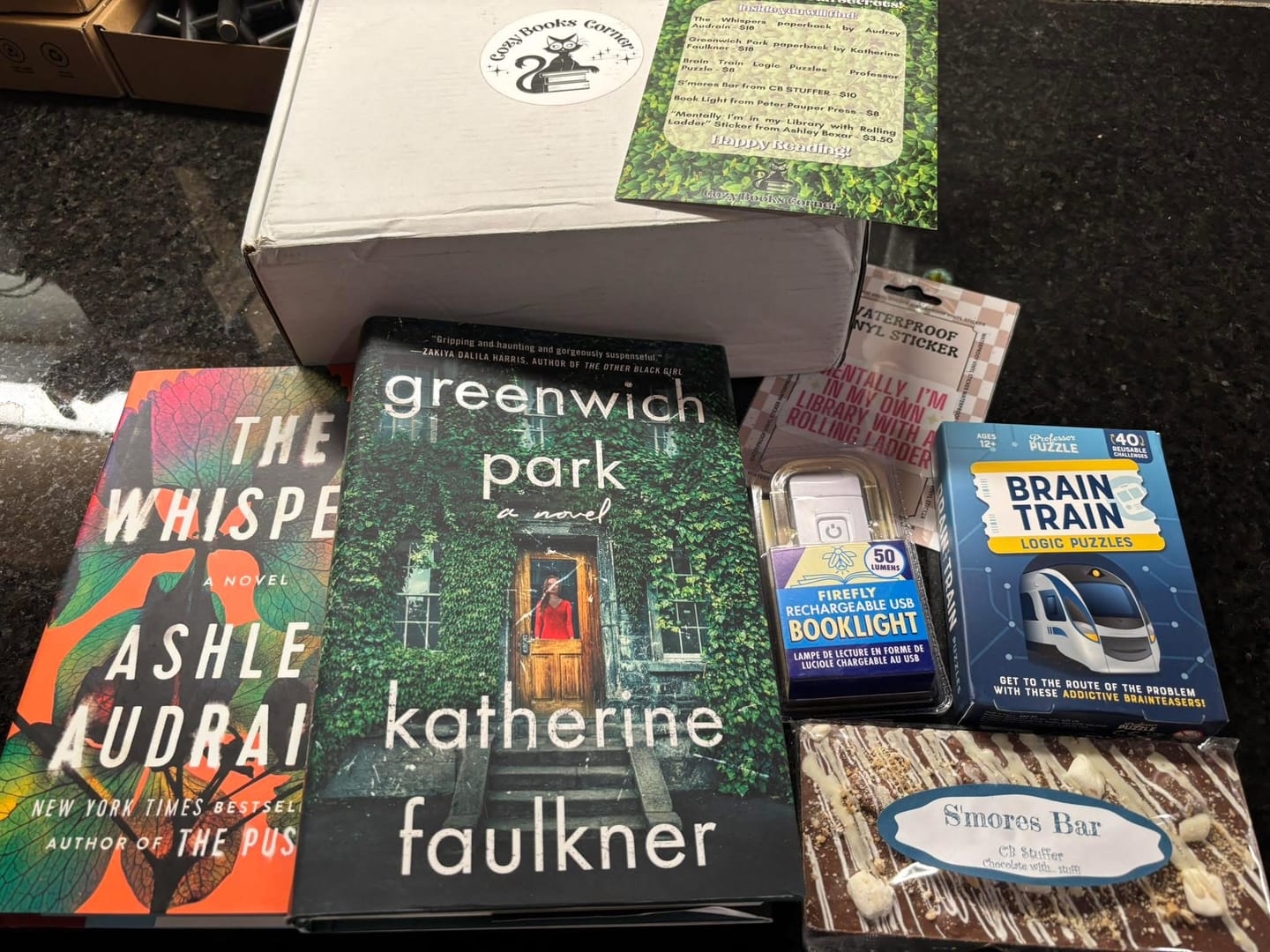 Customer photo review of Quarterly Mystery/Thriller Book Box