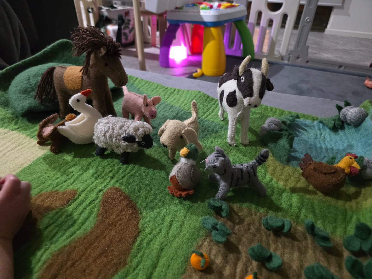 Customer photo review of Felt Farm Animals Toys Set - Set of 10 Toys