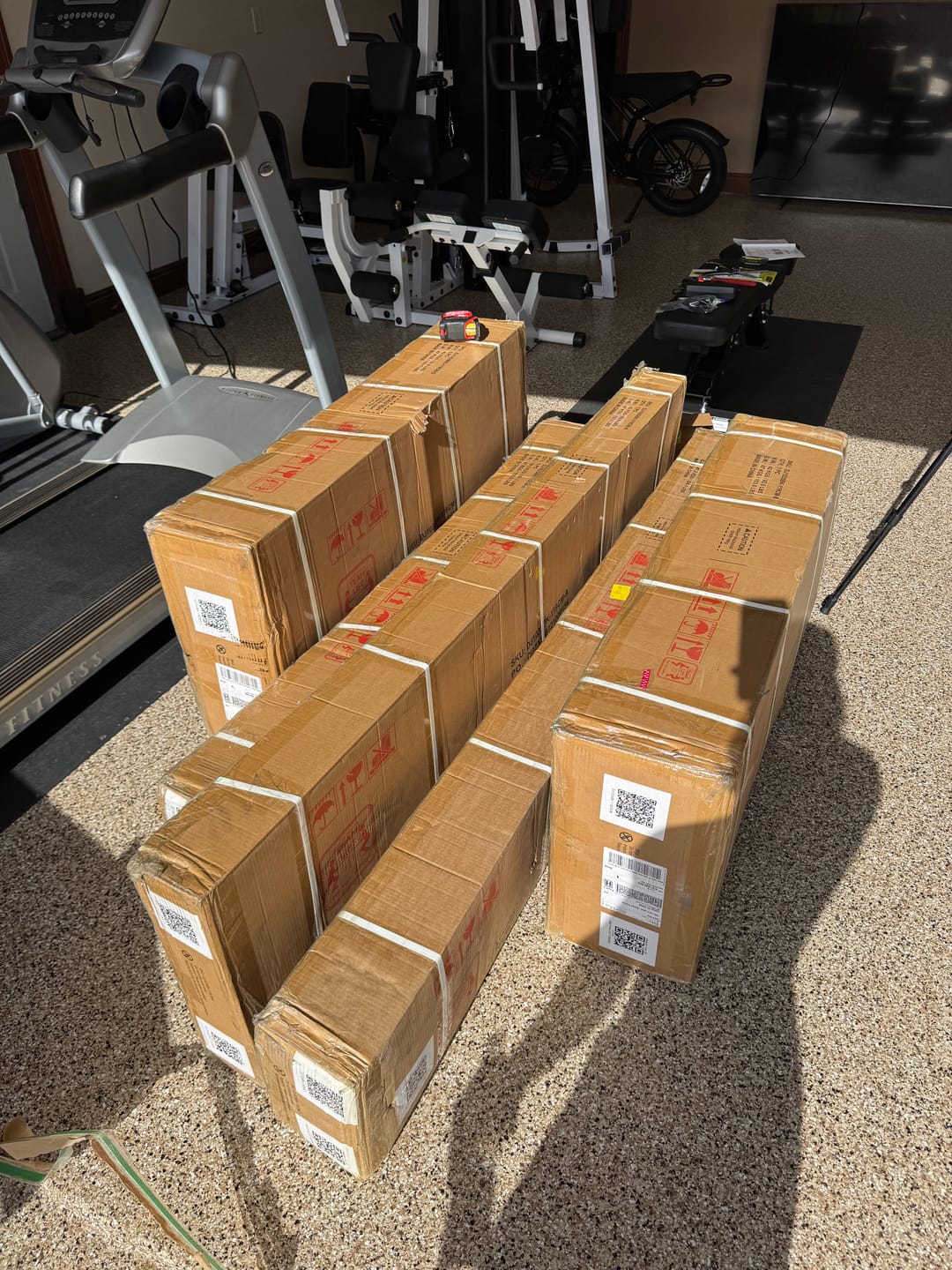 Customer photo review of Multi-Function Home Gym System with 150lbs Weight Stack