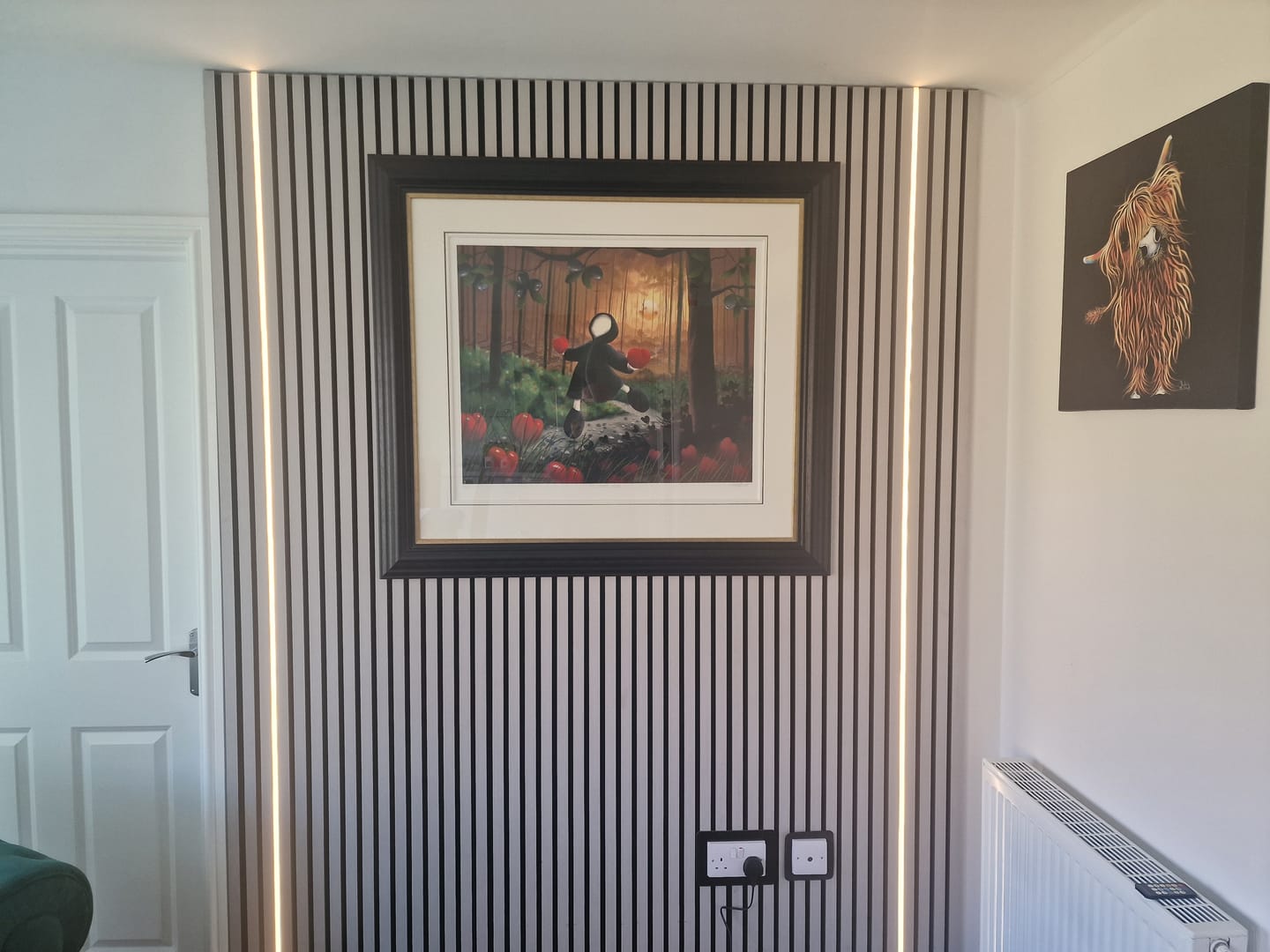 Customer photo review of Acoustic Slat Wall Panels Wooden Decorative Wall Panels Natural Oak Premium 2.4m x 0.6m