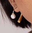Customer photo review of Pearl Hook Earrings